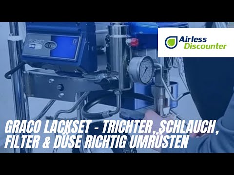 Graco Lackset - Trichter, Schlauch, Filter & Düse richtig umrüsten