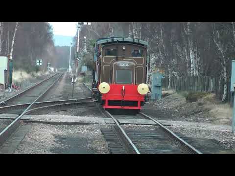 Ruston 48DS "Queen Anne" giving brakevan rides at the Strathspey Railway Diesel Gala 18th March 2022