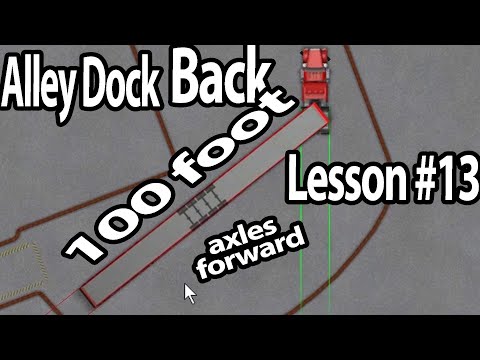 Trucking Lesson 13 - BACKING UP A 100 FOOT TRAILER!!! part 2