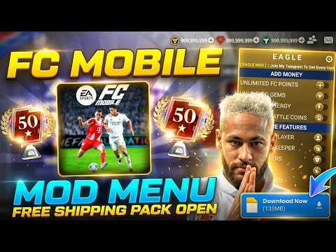 FC Mobile MOD MENU v26.1.02 Unlimited Money & Free Shopping Fixed | FC Mobile 26 MOD MENU APK