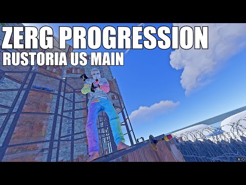 RUST ZERG PROGRESSION on FORCE WIPE | RUSTORIA US MAIN (700 POP SERVER)