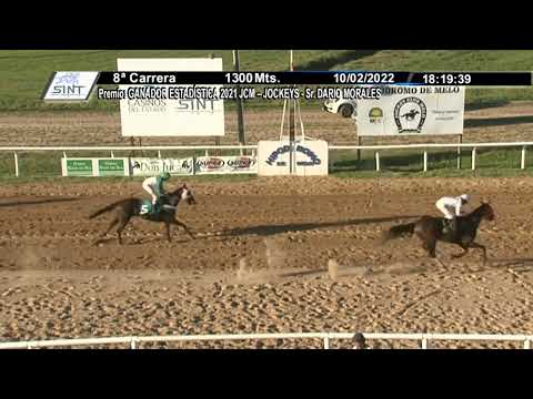 10/02/2022 – Hipodromo Melo – Carr 8 – GANADOR ESTADÍSTICA 2021 JCM – JOCKEYS - Sr. DAR...