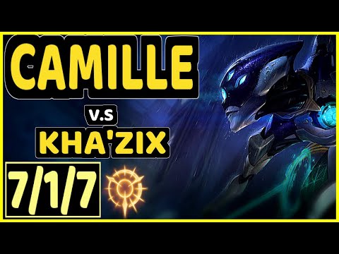 RAZORK (CAMILLE) vs KHA'ZIX - 7/1/7 KDA JUNGLE CHALLENGER GAMEPLAY - EUW