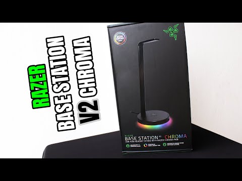 Ausinių stovas Razer Base Station V2 Chroma Quartz Edition, Juodas video