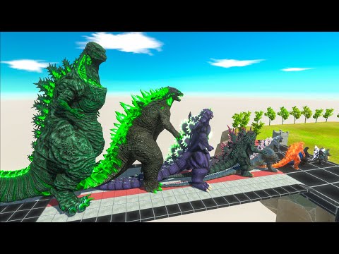 EVOLUTION of NEW SHIN GODZILLA RADIATION Size Comparison VS Team BIOLLANTE + SHIMO + GIGAN + KONG