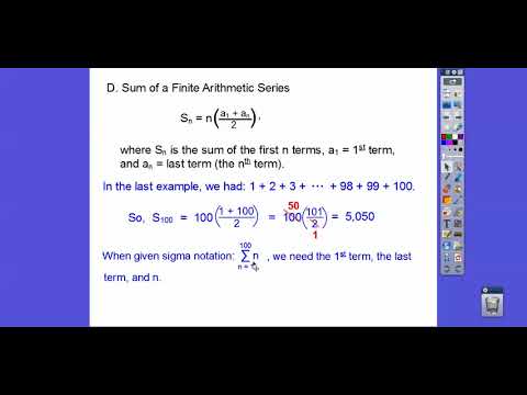 Finite Arithmetic Series - Module 12.3 (Part 1)
