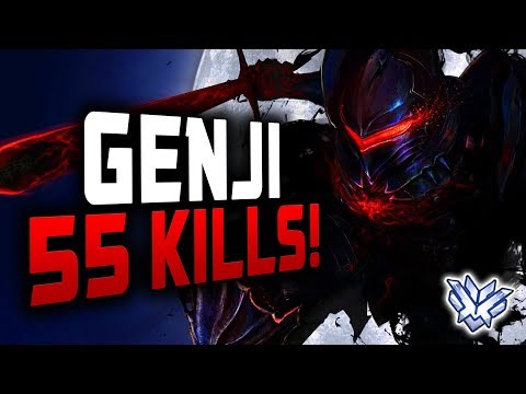 55 ELIMS! 20 Dragonblade Kills - Architect Korean Genji! [ OVERWATCH SEASON 13 TOP 500 ]