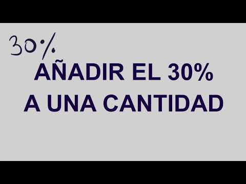 How to add 30 percent to an amount - Adding percentages