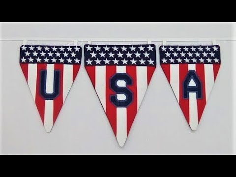 In The Hoop Patriotic Bunting  From  Kreative Kiwi