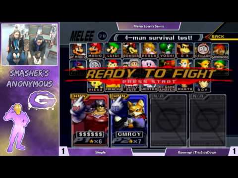 Smasher's Anonymous 4: Simple (Falcon) vs ThisSideDown (Fox)