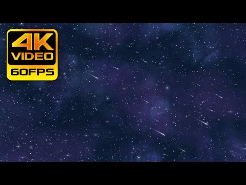 4K Shooting Stars ★ 1-Hour Blue Night-Sky ★ Video Background - UHD Animation ║ HD Longest FREE 4K