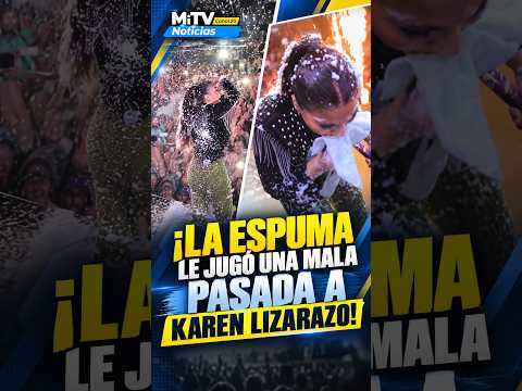 ¡La espuma de carnaval le jugó una mala pasada a Karen Lizarazo!