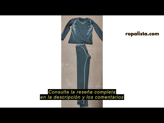 Vídeo relacionado con Terecey Ropa Termica Hombre Frio Extremo Conjunto Interior Termico Funcional Ropa Termica Moto Cuello Redondo Camiseta y Pantalón Interior Térmico para Running Esquí Ciclismo