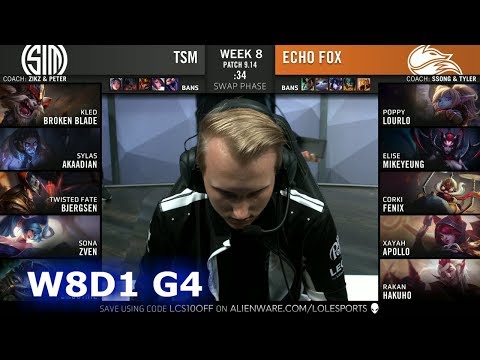 TSM vs FOX | Week 8 Day 1 S9 LCS Summer 2019 | TSM vs Echo Fox W8D1