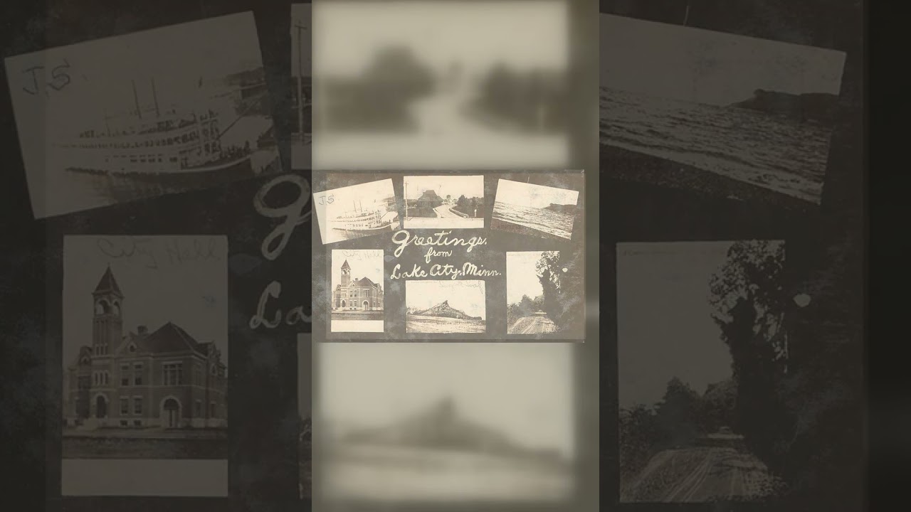 Greetings from Lake City, Minn., Divided Back Postcard, Early 1900s Video