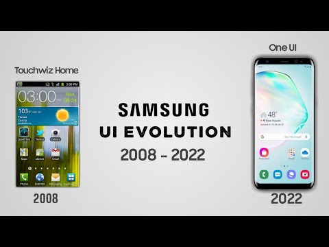 Samsung UI evolution 2008 - 2022