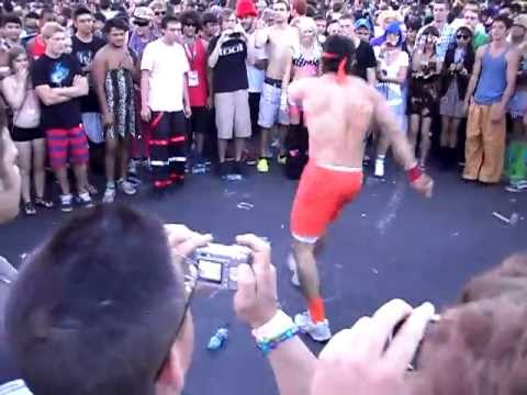 Funny guy dancing at EDC 2010