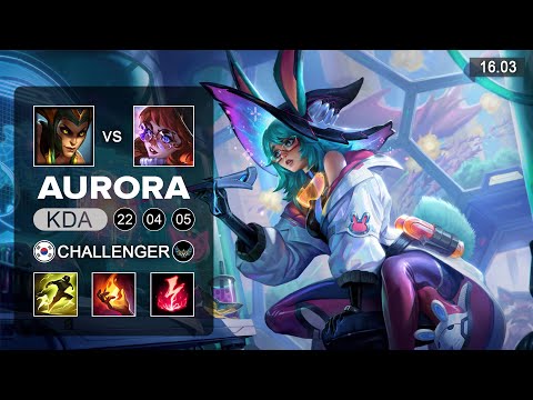 Aurora vs Cassiopeia Mid - KR Challenger - Patch 16.03 Season 16