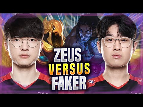 ZEUS vs FAKER! - T1 Zeus Plays Sylas MID vs T1 Faker Azir! | Season 2022