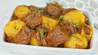 CARNE DE PANELA COM BATATAS FÁCIL E RÁPIDA DE FAZER