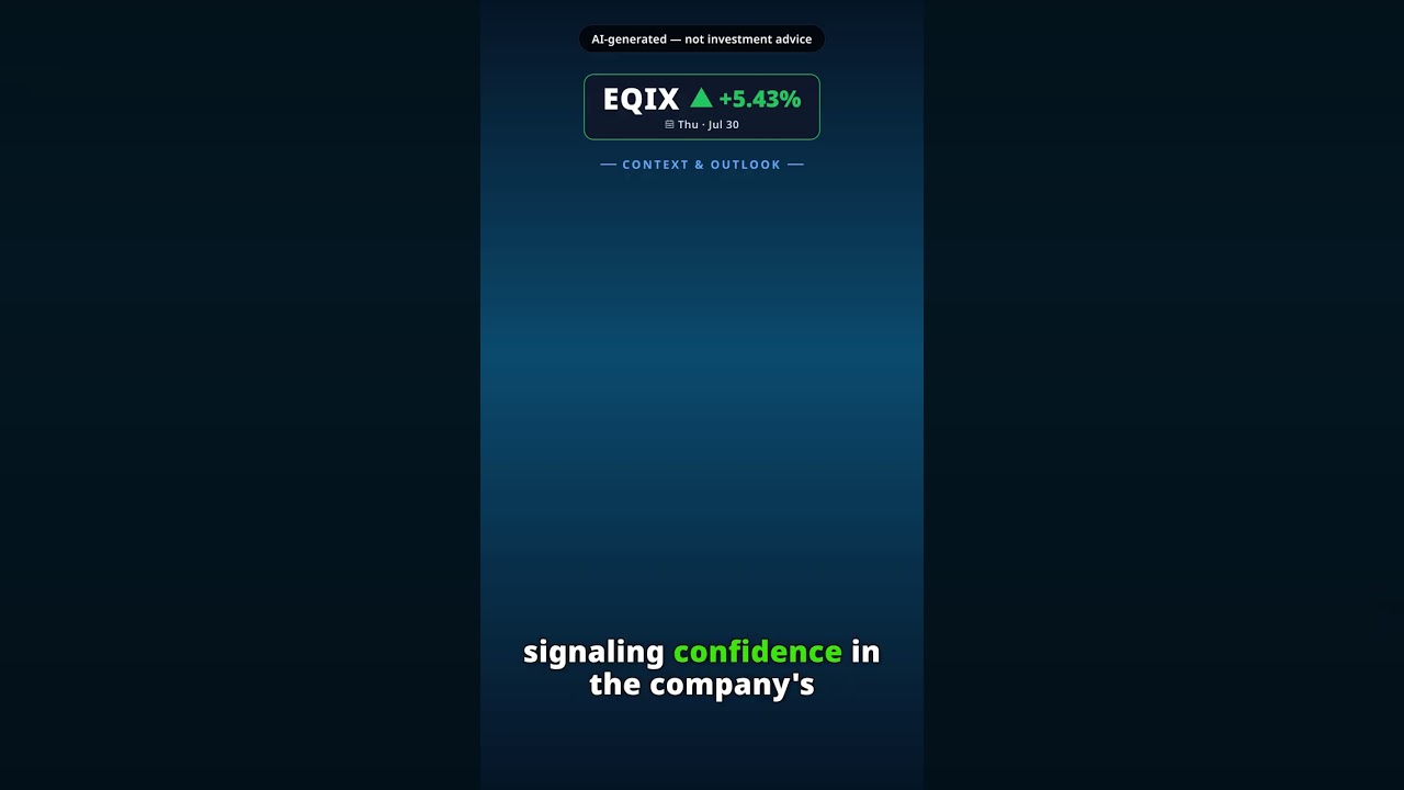 Why Is Equinix Stock Leaping Today? EQIX +5.43% (Jul 30)