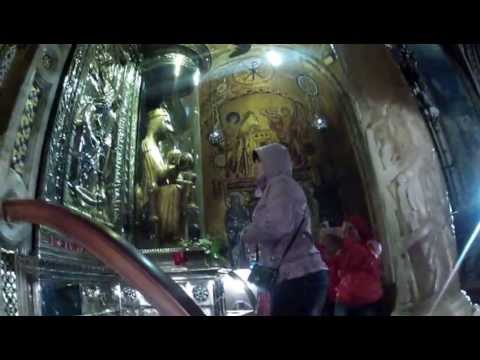 Мария Монтсерратская в храме на горе Montserrat в Испании. GoPro Hero 2. 