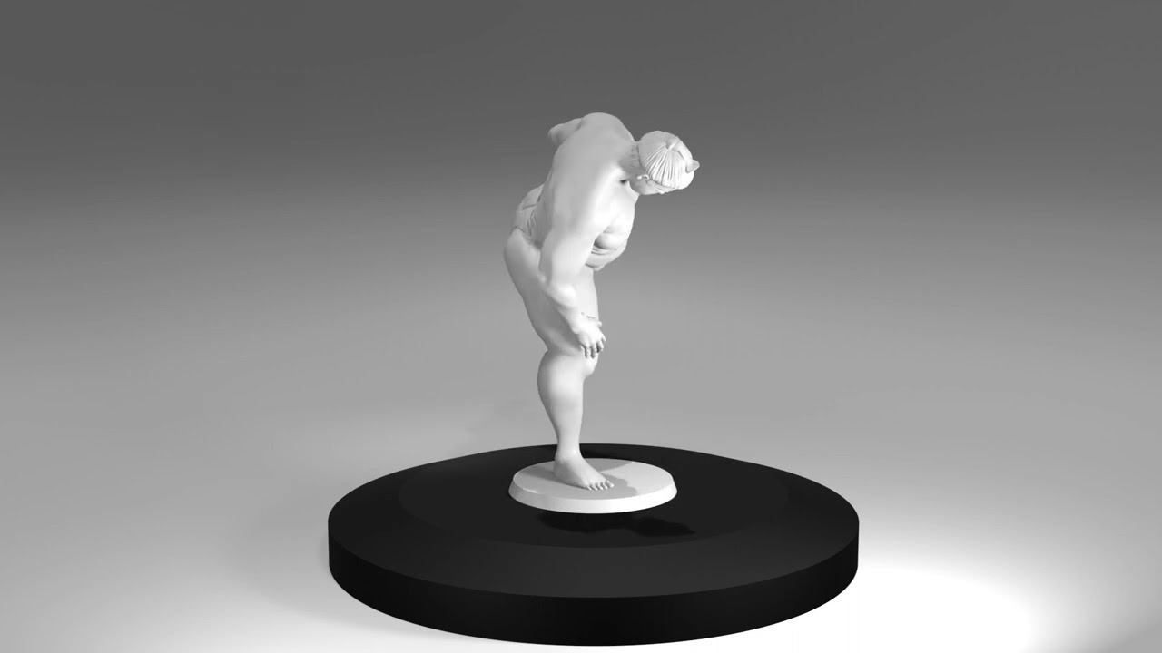 Sumo G&uuml;reş&ccedil;isi 3D Baskı Modeli