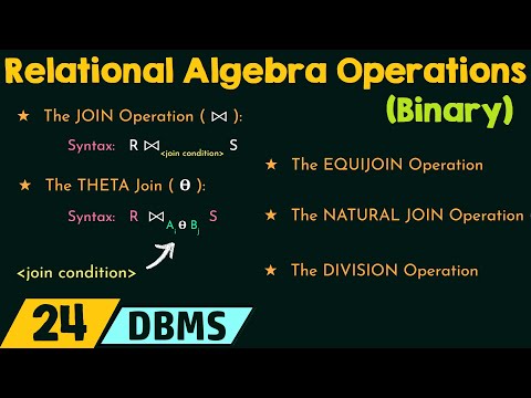 Relational Algebra Operations Binary