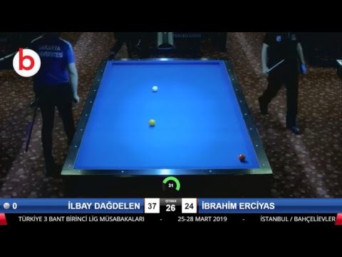 İLBAY DAĞDELEN & İBRAHİM ERCİYAS Bilardo Maçı - 2019 - TÜRKİYE 1.LİGİ-2.TUR