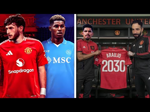 🚨 CRAZY SWAP DEAL KVARATSKHELIA AND RASHFORD! MAN UNITED SIGN ARAUJO? LATEST TRANSFER RUMOURS 2025