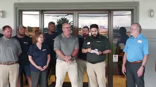 Gerber Collision and Glass- Ribbon Cutting