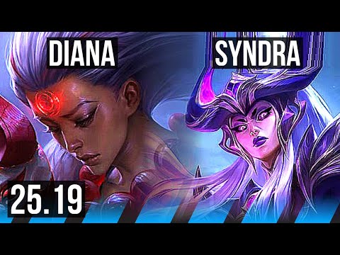DIANA vs SYNDRA (MID) | Dominating | KR Diamond | 25.19