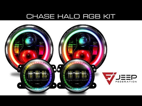 Jeep Federation Chase LED RGB Headlight / Foglight Combo