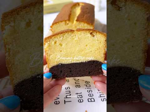 Brownie butter cake😍 #brownies #poundcake #บราวนี่ #อร่อยบอกต่อ