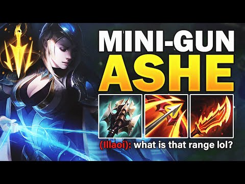 Mini-Gun Ashe with New Lethal Tempo gives me the Ultimate AoE Spray and 700 Range