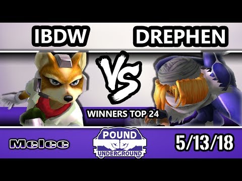 Pound Underground - iBDW (Fox) Vs. Drephen (Sheik) Smash Melee Winners Top 24