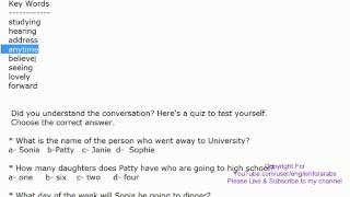 English Conversation with Key words and quiz - Meeting an old friend