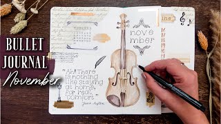 Vintage Bullet Journal 🎻 November Setup 2020 | plan with me deutsch