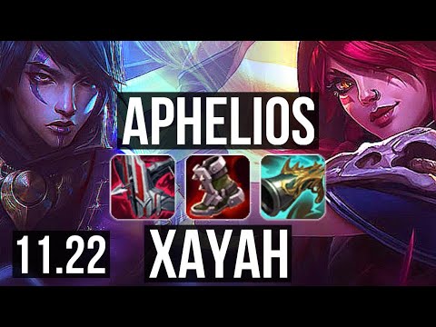 APHELIOS & Lulu vs XAYAH & Lux (ADC) (DEFEAT) | Quadra, Godlike | KR Challenger | 11.22