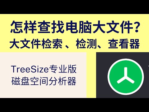 怎样查看查找大文件来清理内容，清理磁盘空间，大文件检索 、检测、查看器treesize专业版，快速查找大文件，大文件查看命令、工具、软件，查看大文件命令