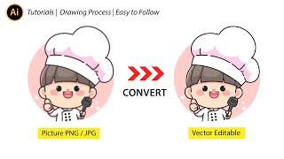 Convert PNG or JPG to Vector - Adobe Illustrator tutorial