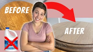 How to lighten wood WITHOUT bleach! | Quick furniture flip 👍