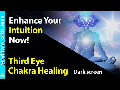 Affirmations For Enhanced Intuition! Third Eye Chakra Healing While You Seep. Black Screen