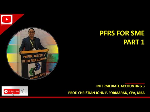 FAR. PFRS FOR SMEs PART 1 (Credit to Sir Millan's Presentation)
