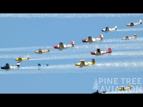 Mass Warbird Arrival - EAA AirVenture 2024