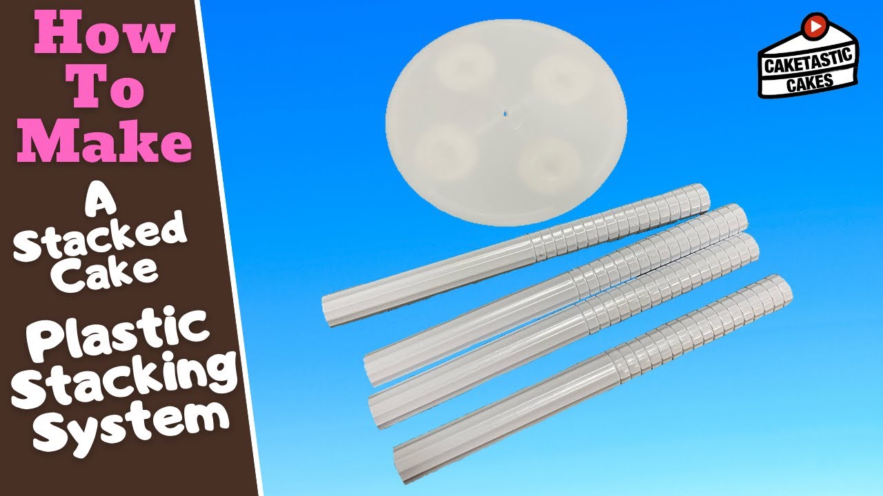 Plastic Stacking System Cake Tutorial - How to Make a Tiered Cake Using Stacking System