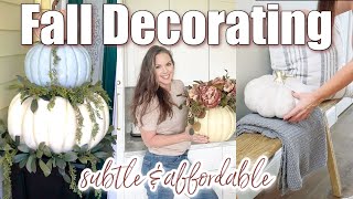 2023 FALL DECORATING IDEAS | Affordable Neutral Autumn Decor