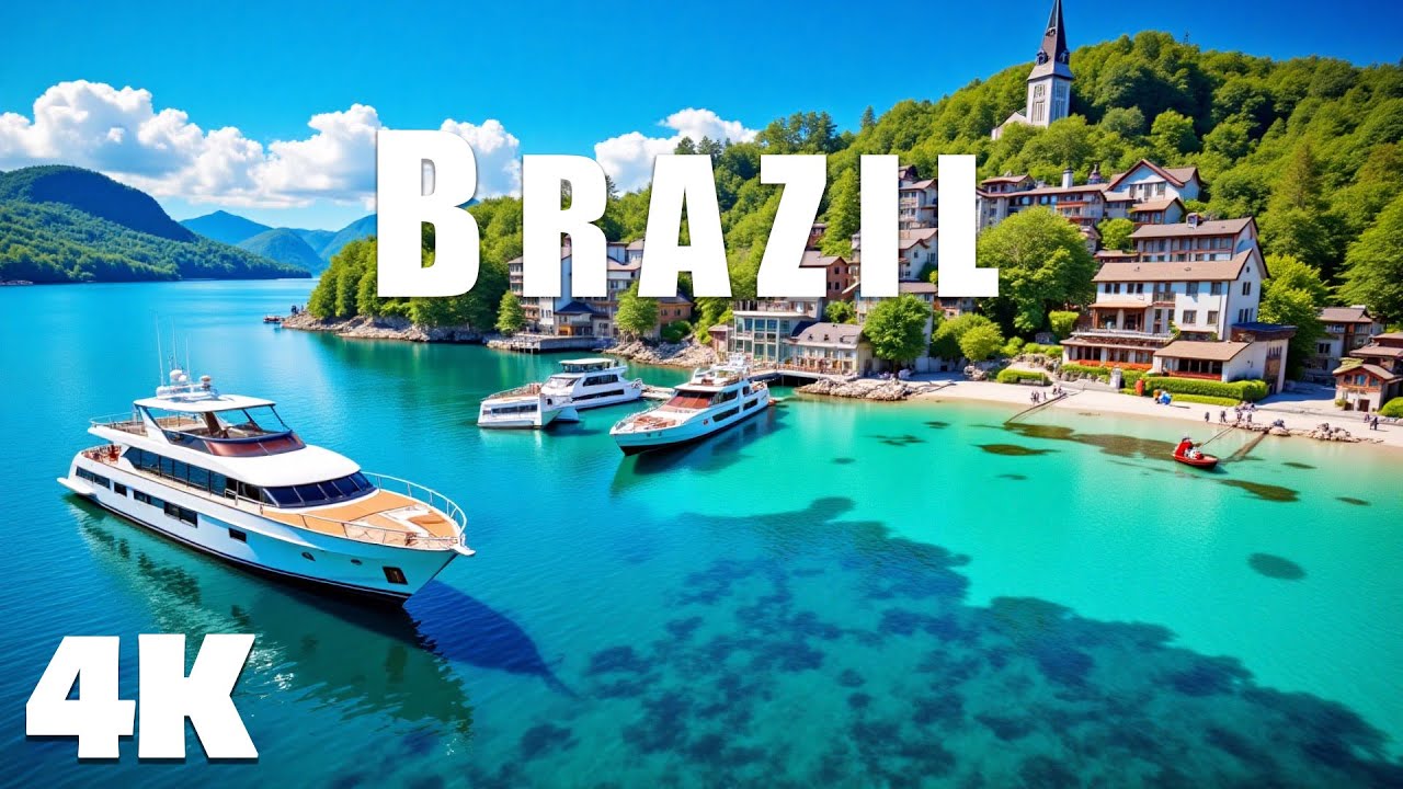 FLYING OVER BRAZIL 4K UHD   Relaxing Music Along With Beautiful Nature Videos with Deep House 