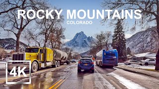|4K| Rocky Mountains to Aspen Drive - Winter Relaxing Scenic Ride - HDR - USA - 2024