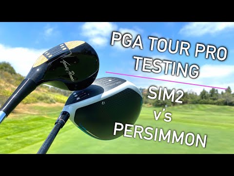 PGA TOUR PLAYER TESTING SIM2 v PERSIMMON | TrottieGolf
